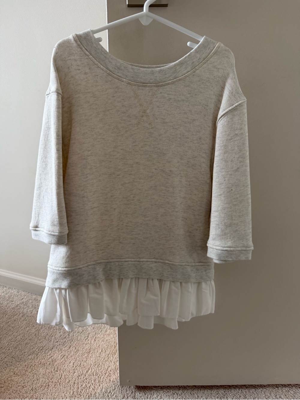 Ulla Johnson Cream Knit Pullover with Textured Knit